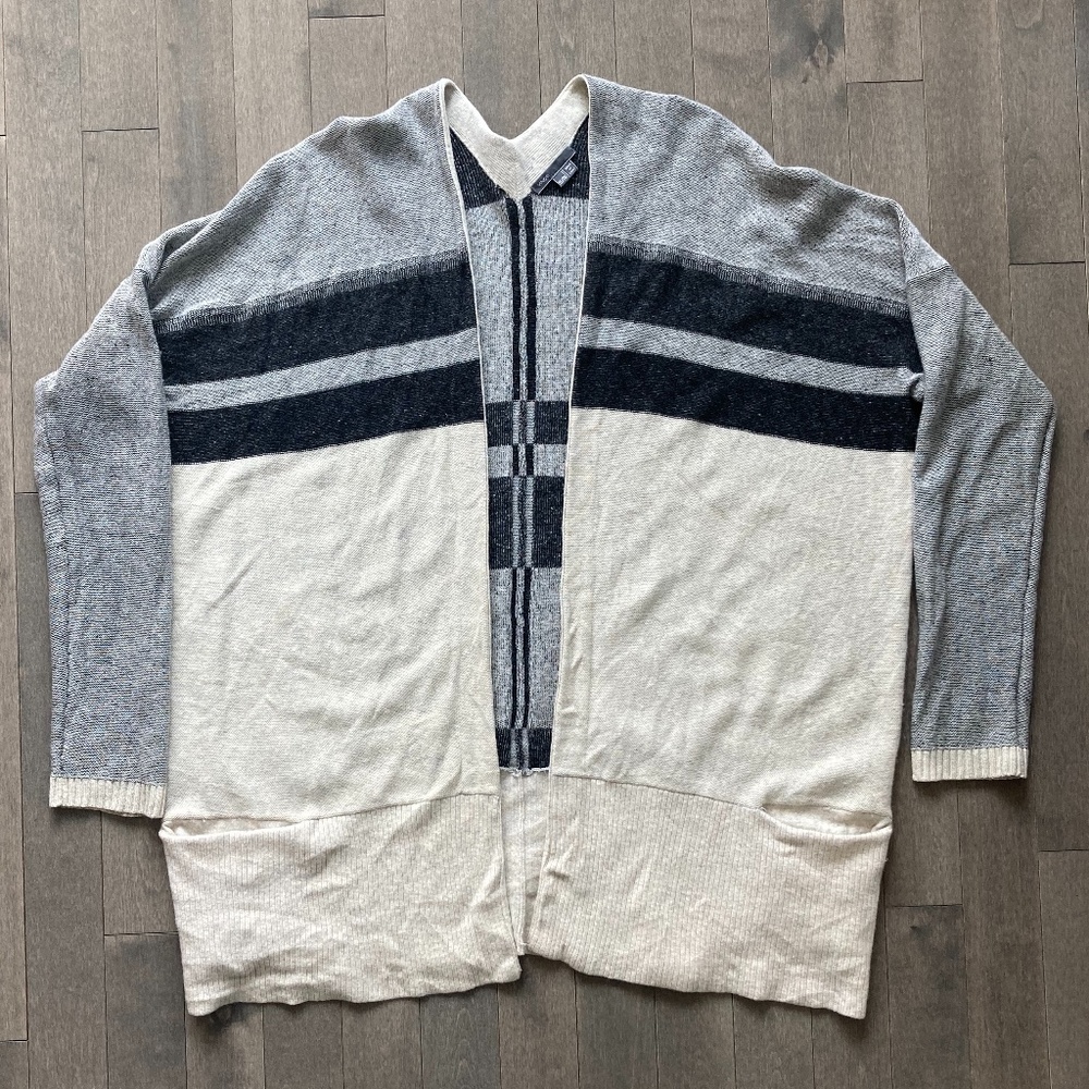 Vince Multicolour Oversized Wool Cashmere Cardigan